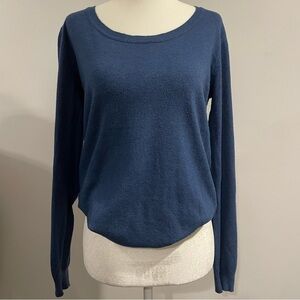 VTG Wolf Sweater Blue Large Knit